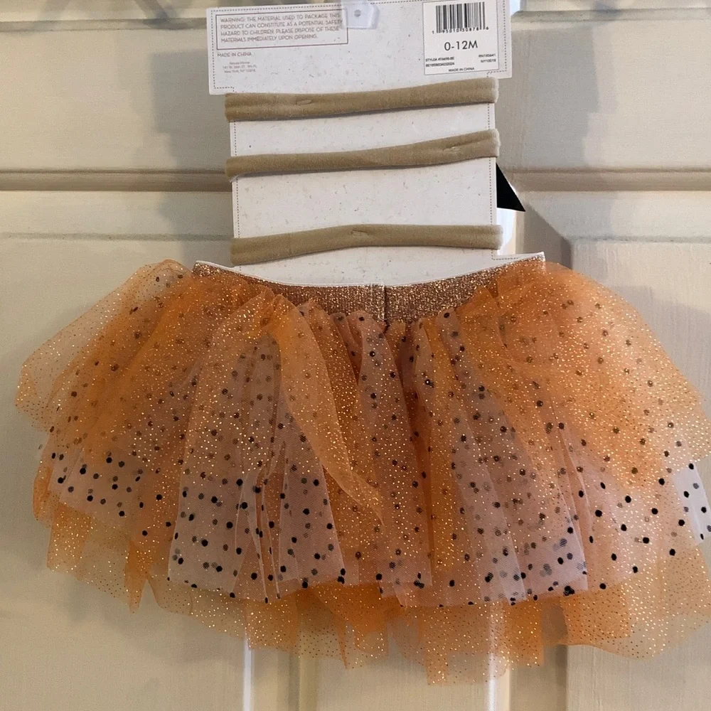 Zoey and Miles Halloween headband and tutu set - Picture 8 of 11